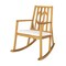 Costway Patio Rocking Chair Acacia Wood Armrest Cushioned Sofa Garden Deck White\Red\Turquoise
